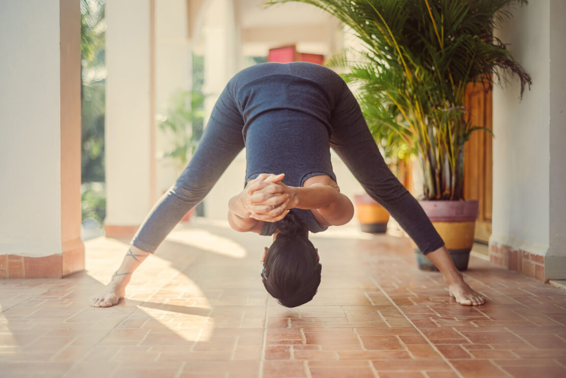 A serene yoga practise highlighting the holistic benefits for weight loss