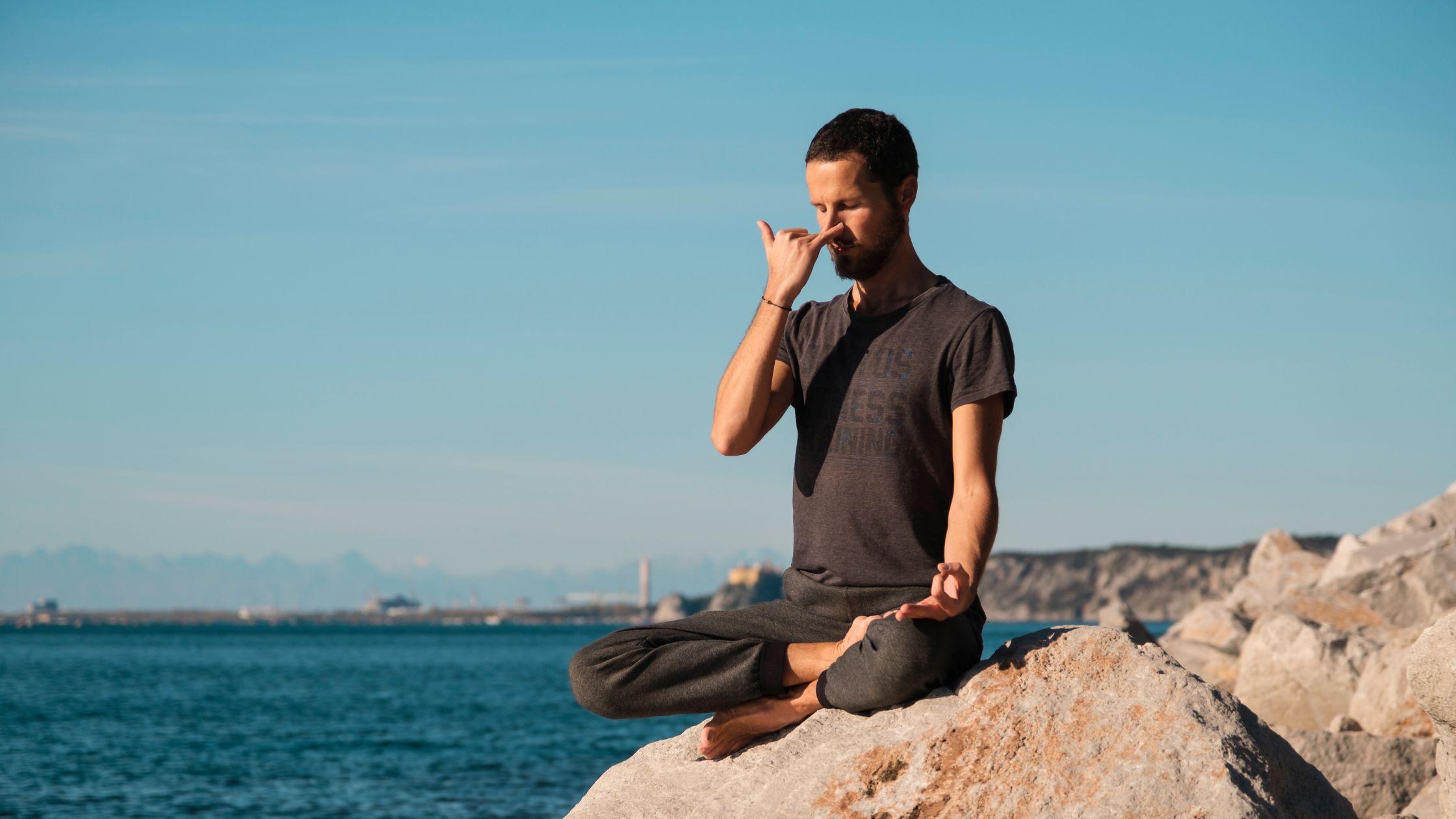Yoga student moving through a gentle flow with breathwork and easy-to-follow poses.