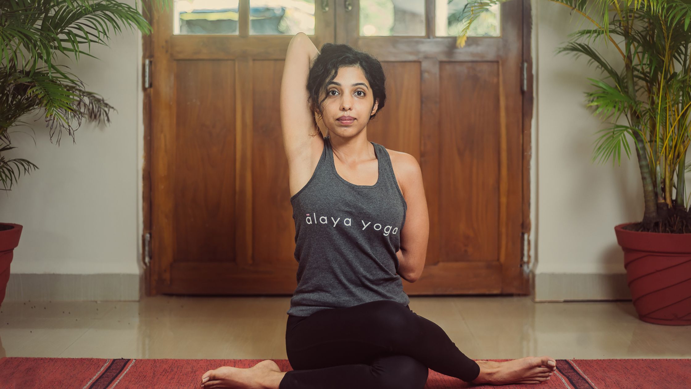Beginner-friendly online yoga class in Cork with mat and props