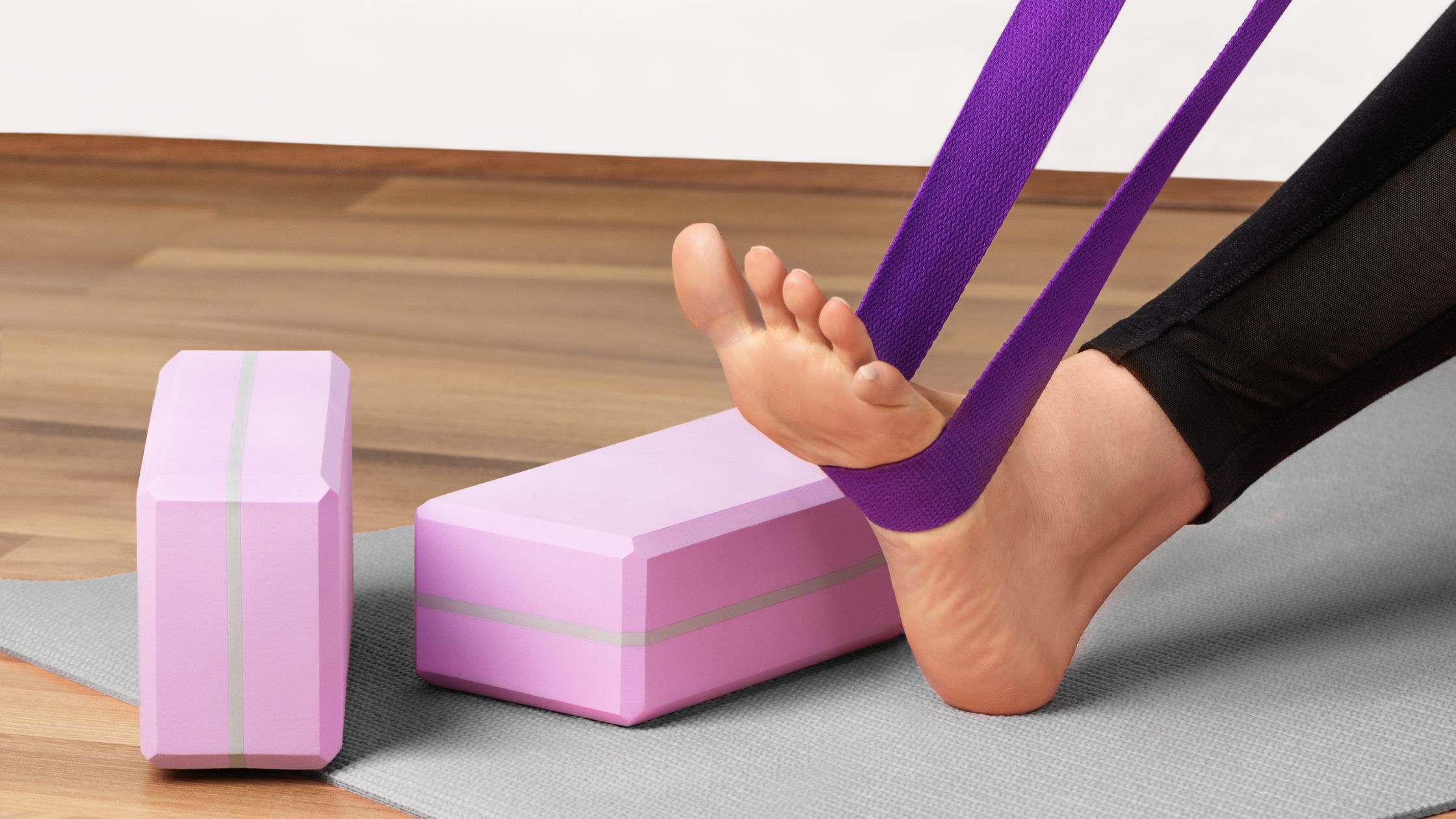 Essential Pilates equipment for online classes: mat, bands, and blocks